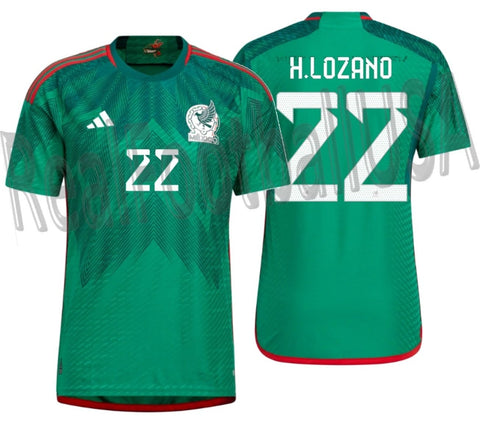 ADIDAS HIRVING LOZANO MEXICO AUTHENTIC MATCH HOME JERSEY FIFA WORLD CUP 2022 1