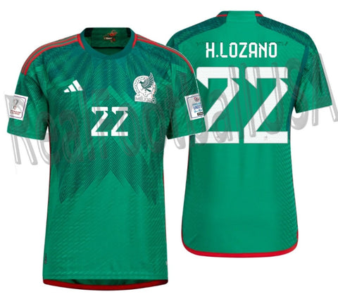 ADIDAS HIRVING LOZANO MEXICO AUTHENTIC MATCH HOME JERSEY FIFA WORLD CUP QATAR 2022 1