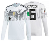 ADIDAS JOSHUA KIMMICH GERMANY LONG SLEEVE HOME JERSEY FIFA WORLD CUP 2018 PATCHES 1