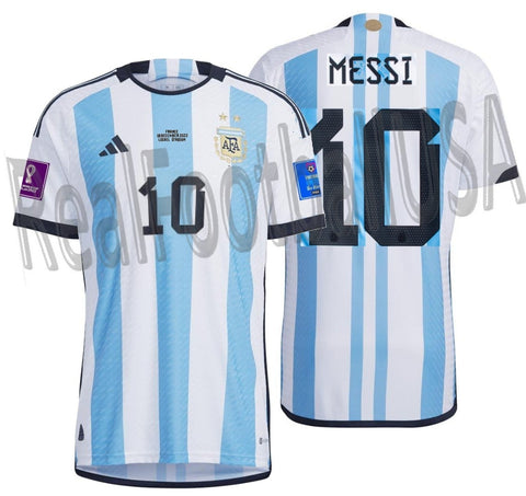ADIDAS LIONEL MESSI ARGENTINA AUTHENTIC MATCH HOME JERSEY FINAL GAME FIFA WORLD CUP QATAR 2022 1