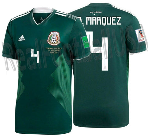 ADIDAS RAFAEL MARQUEZ MEXICO HOME JERSEY FIFA WORLD CUP 2018 MATCH DETAIL PATCHES 1