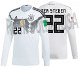 ADIDAS TER STEGEN GERMANY LONG SLEEVE HOME JERSEY FIFA WORLD CUP 2018 PATCHES 1