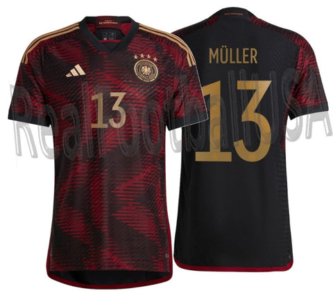 ADIDAS THOMAS MULLER GERMANY AUTHENTIC AWAY JERSEY FIFA WORLD CUP 2022 1