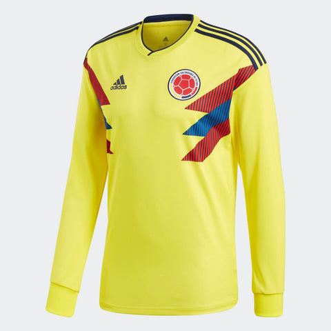 Adidas Colombia Long Sleeve Home Jersey 2018 BR3511