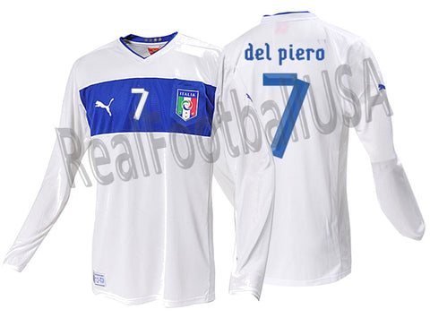 PUMA ALESSANDRO DEL PIERO ITALY LONG SLEEVE AWAY JERSEY EURO 2012.