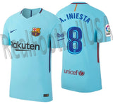 NIKE ANDRES INIESTA FC BARCELONA AUTHENTIC VAPOR MATCH AWAY JERSEY 2017/18 5