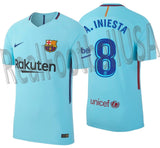 NIKE ANDRES INIESTA FC BARCELONA AUTHENTIC VAPOR MATCH AWAY JERSEY 2017/18 0