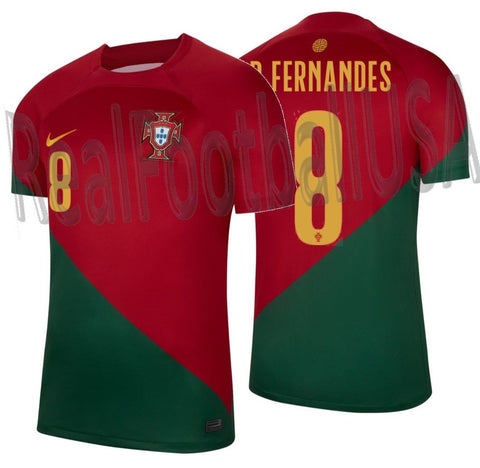 NIKE BRUNO FERNANDES PORTUGAL HOME JERSEY FIFA WORLD CUP 2022 1