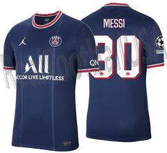 NIKE L. MESSI PSG PARIS SAINT-GERMAIN UEFA CHAMPIONS LEAGUE HOME JERSEY  2021/22