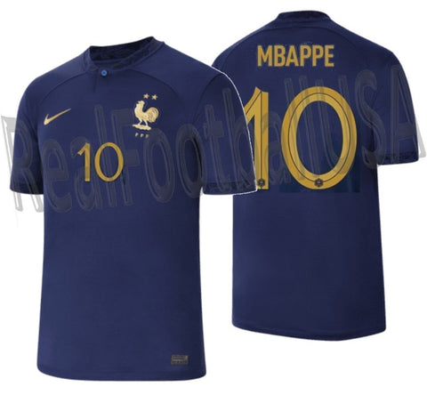NIKE KYLIAN MBAPPE FRANCE HOME JERSEY FIFA WORLD CUP 2022 1