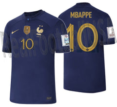 NIKE FRANCE QATAR WC2022 FINAL MBAPPE S DN0690-410 ORIGINAL SOCCER JERSEY  SHIRT