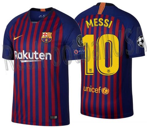 NIKE LIONEL MESSI FC BARCELONA UEFA CHAMPIONS LEAGUE YOUTH HOME JERSEY 2018/19 1
