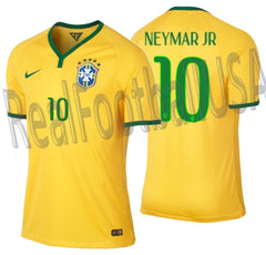 Brazil Neymar Jersey 2014 World Cup Away Football Soccer Men Nike Shirt  Size XL