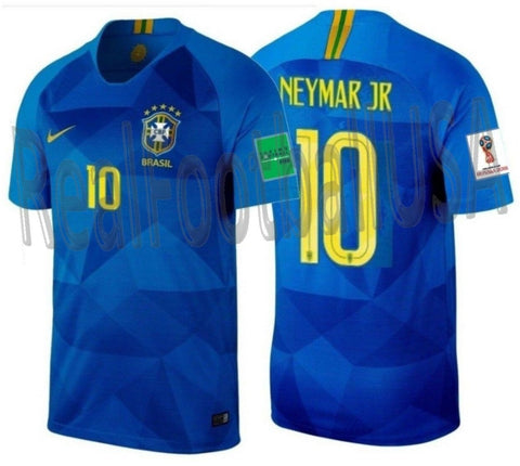 NIKE NEYMAR JR. BRAZIL AWAY JERSEY WORLD CUP 2018 FIFA PATCHES