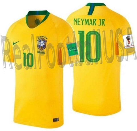 NIKE NEYMAR JR BRAZIL HOME JERSEY FIFA WORLD CUP 2018 PATCHES 1