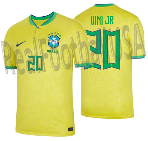 NIKE VINI JR BRAZIL HOME JERSEY FIFA WORLD CUP 2022 1
