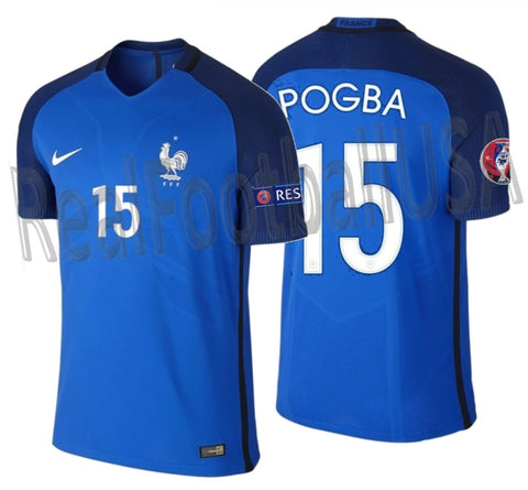 NIKE PAUL POGBA FRANCE VAPOR MATCH AUTHENTIC HOME JERSEY EURO 2016 PATCH 1
