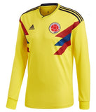 ADIDAS JAMES RODRIGUEZ COLOMBIA LONG SLEEVE HOME JERSEY FIFA WORLD CUP 2018 PATCHES 1