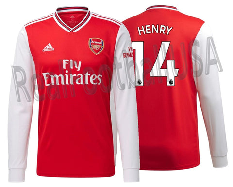 ADIDAS THIERRY HENRY ARSENAL LONG SLEEVE HOME JERSEY 2019/20