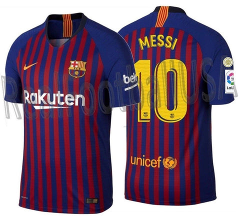 NIKE LIONEL MESSI FC BARCELONA AUTHENTIC VAPOR MATCH HOME JERSEY 2018/19 PATCHES.