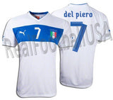 PUMA ALESSANDRO DEL PIERO ITALY AWAY JERSEY EURO 2012.