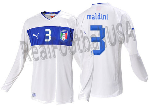 PUMA PAOLO MALDINI ITALY LONG SLEEVE AWAY JERSEY EURO 2012.