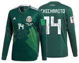 Adidas Chicharito Mexico Long Sleeve Home Jersey 2018 Match Detail BQ4700