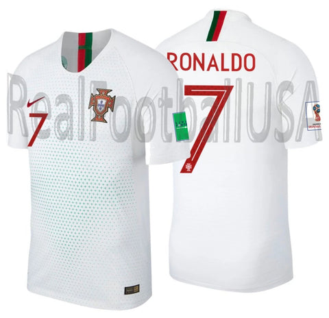 NIKE CRISTIANO RONALDO PORTUGAL VAPOR MATCH AUTHENTIC AWAY JERSEY FIFA WORLD CUP 2018 PATCHES 1