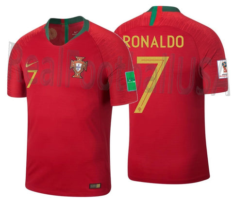 NIKE CRISTIANO RONALDO PORTUGAL VAPOR MATCH AUTHENTIC HOME JERSEY FIFA WORLD CUP 2018 PATCHES 1