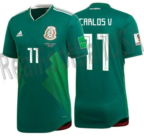ADIDAS CARLOS VELA MEXICO AUTHENTIC HOME MATCH DETAIL JERSEY WORLD CUP 2018.
