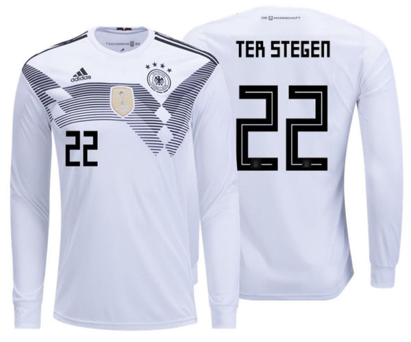 Germany No22 Ter Stegen Black Goalkeeper Long Sleeves Kid Soccer Country Jersey