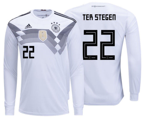 ADIDAS TER STEGEN GERMANY LONG SLEEVE HOME JERSEY FIFA WORLD CUP 2018