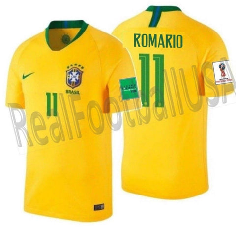 Nike Romario Brazil Home Jersey 2018 FIFA Patches 893856-749