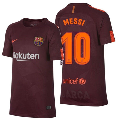 NIKE LIONEL MESSI FC BARCELONA THIRD YOUTH JERSEY 2017/18