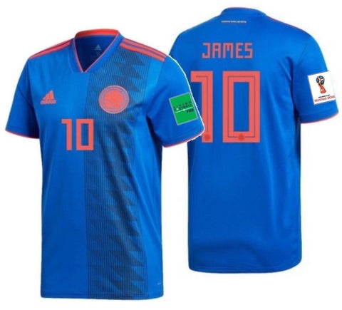 ADIDAS JAMES RODRIGUEZ COLOMBIA AWAY JERSEY WORLD CUP 2018 PATCHES 
