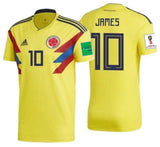 ADIDAS JAMES RODRIGUEZ COLOMBIA HOME JERSEY WORLD CUP 2018 PATCHES.